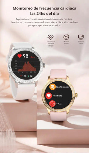 Smartwatch - Intelligent Watch Pink or Gray with 2 Straps 8