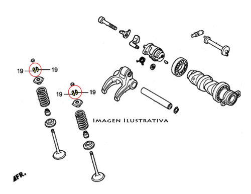 Honda 4 Media Traba Válvula Admision CRF 250 04 - 16 7