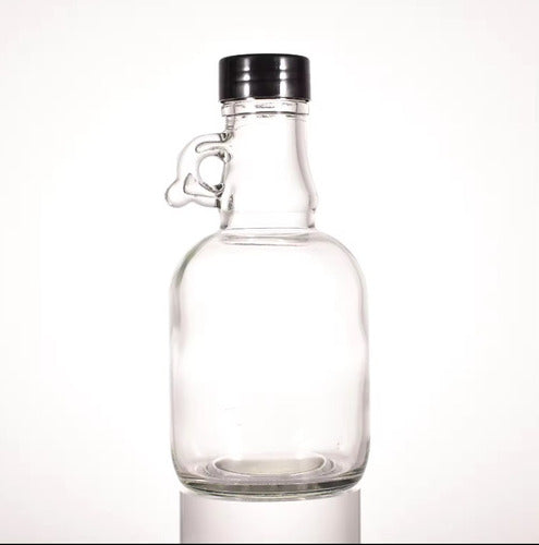 Botella Growler 500cc Transparente Con Tapa (x5) 1