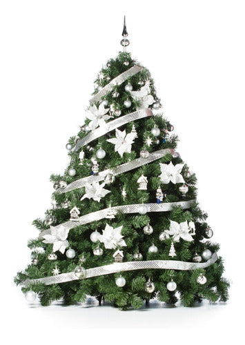 Luxury Extra Patagonia Christmas Tree 2.10m + Silver Ornaments 0