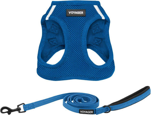 Voyager Step-In Air All Weather Mesh Harness and Reflective Leash Combo with Neoprene Handle, M - 10 0