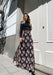 High Waist Skirt for Parties with Flowy Long Floral Print 0