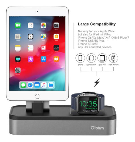 Soporte Recargable Usb De 5 Puertos Para Iwatch Series 3/2/1 2