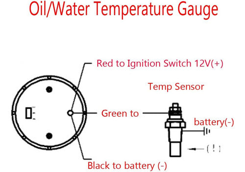 Medidor Digital De Temperatura De Aceite 52 mm Negro 6