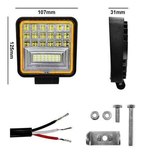 Luxled 42 LED 126W Beacon Function for Tractor 4x4 Automobile 1