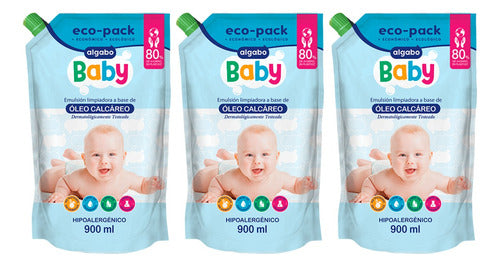 3 Algabo Baby Refill Oleo Calcáreo 900 mL - 3 Pack 0