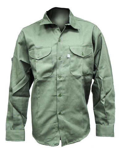 Classic Reinforced Work Shirt with Pockets by Ombu 12