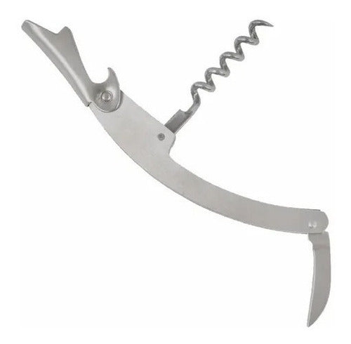 Carol Double-Action Corkscrew Wine Opener Stainless Steel 1