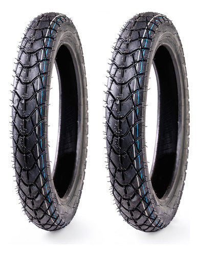 Motorcycle Tire Set 2.75-18 + 3.00-18 0