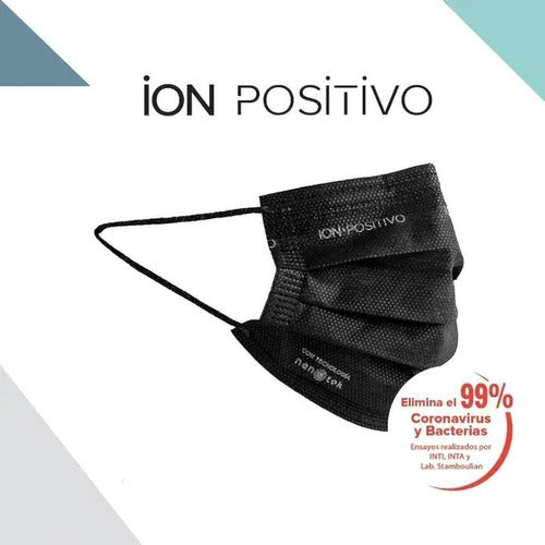 Ion - Positivo Black Atom Face Masks Pack of 12 1