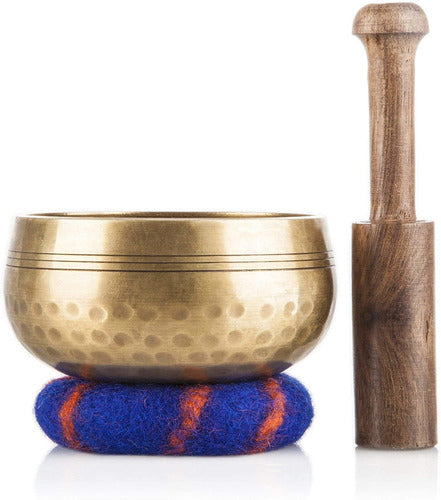 Ohm Store Tibetan Singing Bowl Set - 8.9 cm Handcrafted in Nepal for Healing and Mindfulness 0