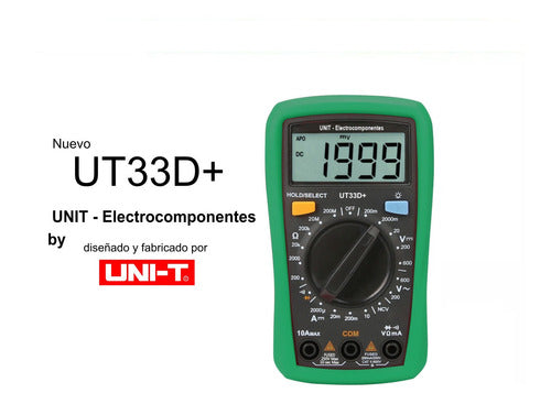 Uni-t Multímetro Digital Compacto Ut33d+ Ec Plus Ut33d 2