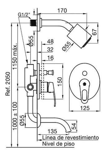 FV Monocomando Shower with Transfer Arizona 0106/b1 1