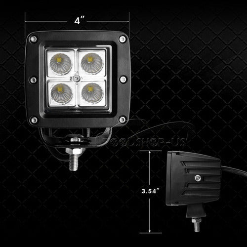 4 X 4  20w Led Barra De Luz De Trabajo Inundación Offroad Ni 3