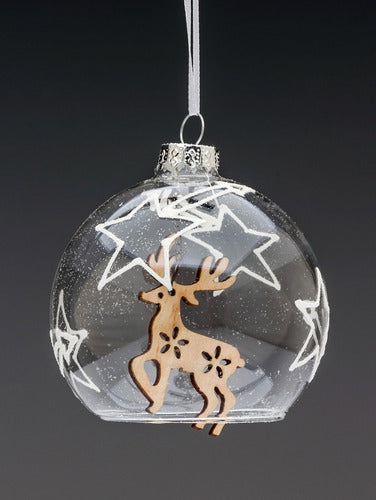 Christmas Glass Ornament Hanging Ball Sphere Landmark Deer 1