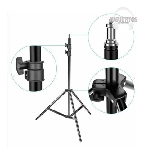 Aluminum Extendable Tripod up to 210 cm with Phone Holder 5