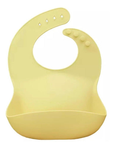 MAS Accesorios Waterproof Adjustable Silicone Baby Bib with Pocket 0