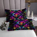 Erosebridal Bohemian Queen Quilt Set, Rainbow Sun & Moon Coverlet 2