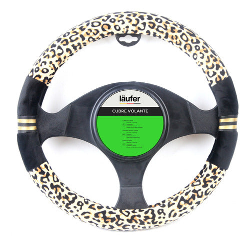 Car Steering Wheel Cover Animal Print Woman PVC + TPE 1