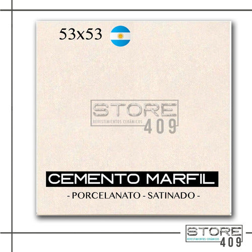 San Pietro Cemento Marfil Satinado 53x53 1° Calidad 1