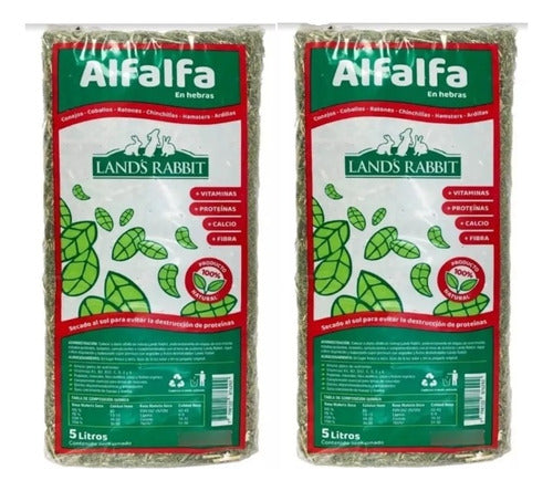 Alfalfa for Guinea Pigs, Rabbits, Chinchillas, Hamsters - 5L x 2 0