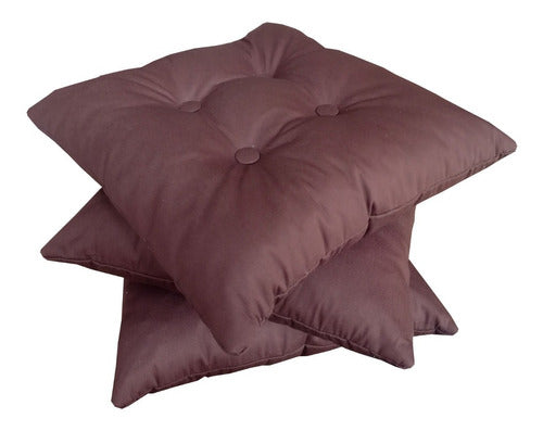 A Punto Deco Almohadones Para Sillas Cubresillas Gabardina 8 Botones 0