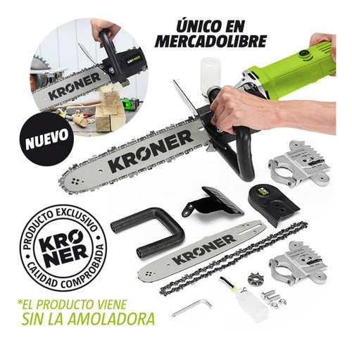 Kroner Sierra Espada P/amoladora. Convertilo En Motosierra 1