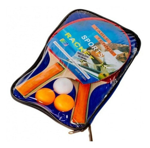 Set Ping Pong 2 Paddles + 3 Recreational Balls + Case 0