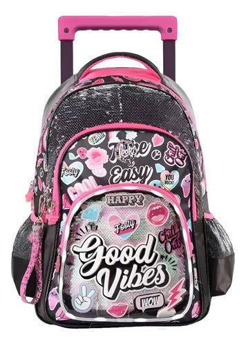 Footy Backpack with Light and Trolley Original 18 Panda Letters 1