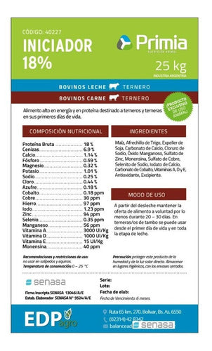 Primia Balanced Feed for Calves 18% 3