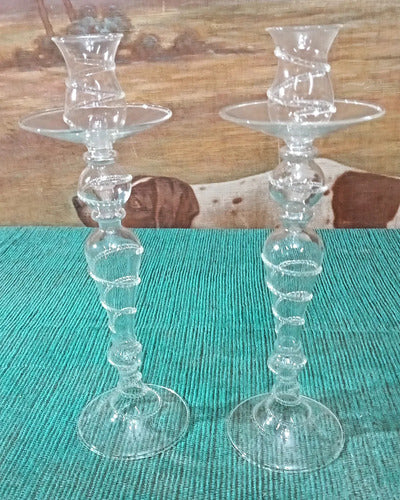 Pendant De Candelabros En Cristal De Murano 0