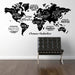 Self-Adhesive Decorative Vinyl - World Map 5 Continents 0
