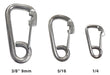 Stainless Steel Witchard Type Carabiner 3/8 9mm HR Nautical 3