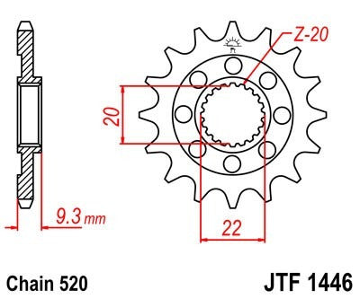 Piñon Jt Kawasaki Kx 250 F 06-16 1446 Sc 13 D Top Racing 2