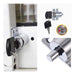 Bronzen Sliding Window and Door Lock with Key - Set of 2 4