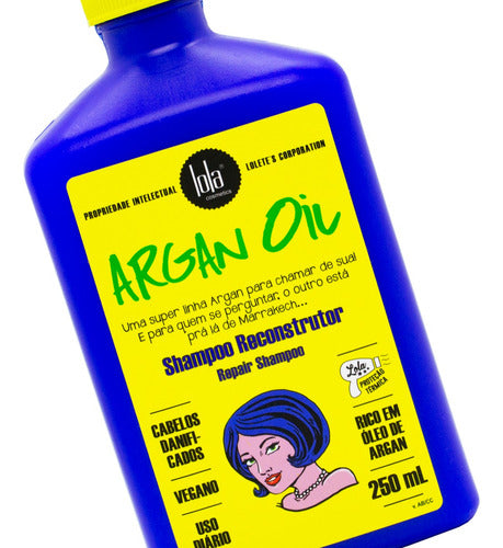 Lola Argan Oil Shampoo Reconstructor Reparador Pelo 250ml 6c 3