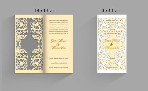 Grafica.Safetag 12 Laser Cut Invitations with Envelopes for Events 3