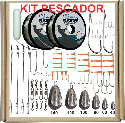 LA SIRENITA Kit Pescador Diversos Enseres Para Pesca En Caja Para Regalo 0