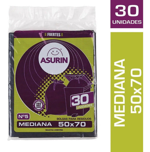 Asurin Flat Waste Bags X 30u 70cm X 50 0