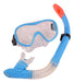 Fibro Snorkel Set Flexible Water Snorkel and Large Dive Mask 1