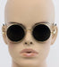 BV Round Metal Steampunk Sunglasses for Men and Women 3