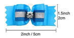 Yoy 24pcs 12 Pairs Adorable Grosgrain Bows for Pets with Elastic Bands 4