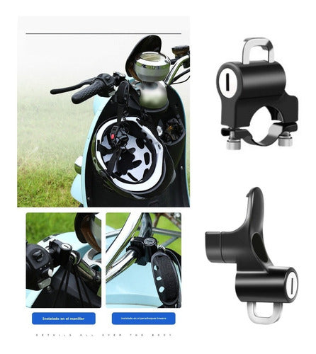 Lencs Security Lock for Helmet Motorcycle Bicycle Scooter 2