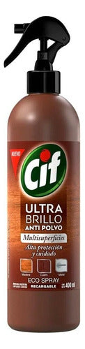 Cif Lustra Mueble Ultra Brillo Multiuperficies Anti Polvo 400 Ml 2