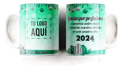 Plantillas Tazas Año Nuevo 2024 Corporativo Navidad Sublimar 0