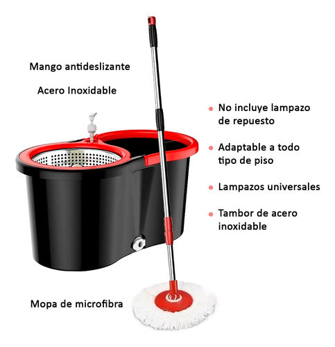 Bucket Mop Spin Mop Bucket Wringer Floor Cleaner 2