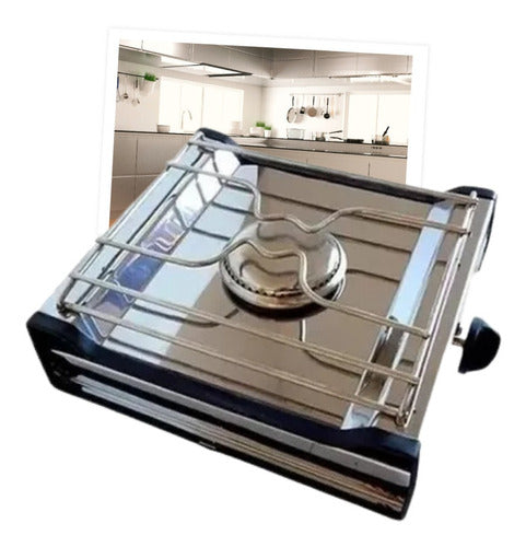 WEB-CAR Stainless Steel Natural Gas Single Burner Cooktop 0