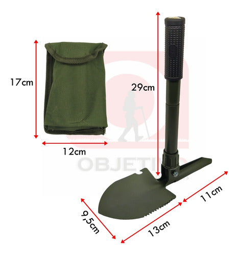 Foldable Camping Shovel with Compass Waterdog SPF3015GN in Bag 4