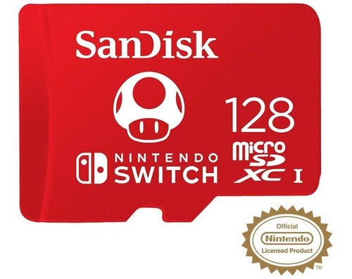 Memoria Sandisk Micro Sd 128gb Oficial Nintendo Switch Fc A 2