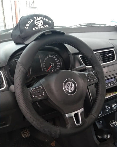 Steering Wheel Cover, Genuine Stitched Leather Volkswagen Luca Tiziano 1